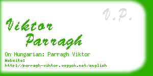 viktor parragh business card